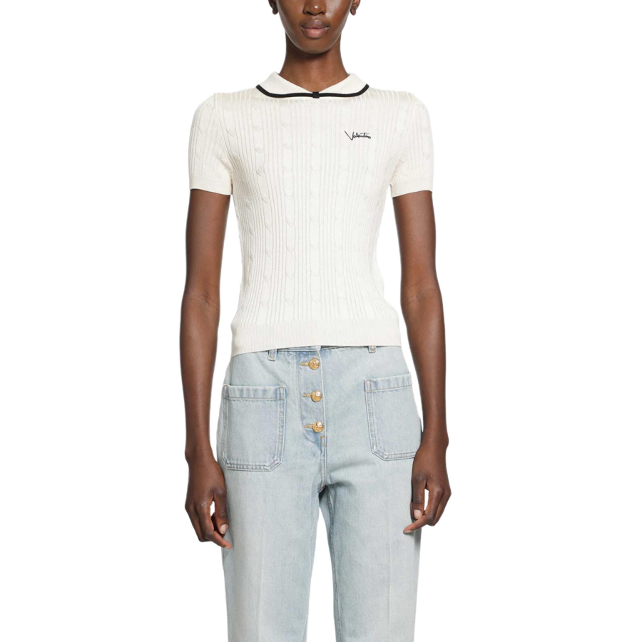 Valentino Knitwear Women's White Moderate Nipped In Waist