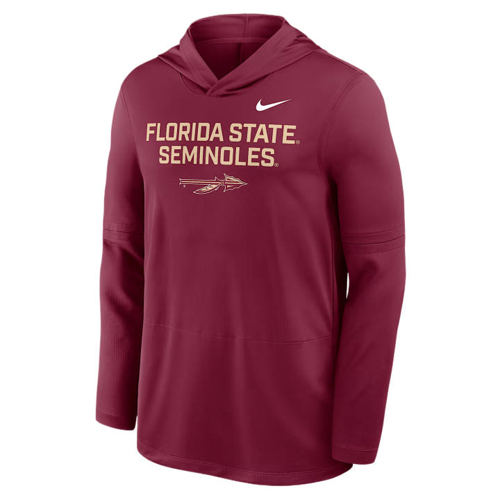 Nike Nike Dri Fit College Sweatshirts Men's Garnet Hooded Non Detachable Moderate