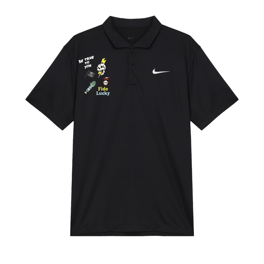 Nike Nike Polo Shirts Unisex Black Polo Collar Moderate Straight Fit