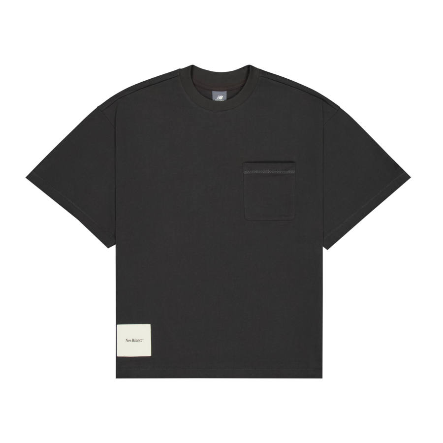 New Balance New Balance T Shirts Men's Charcoal Black Crew Neck Moderate Straight Fit
