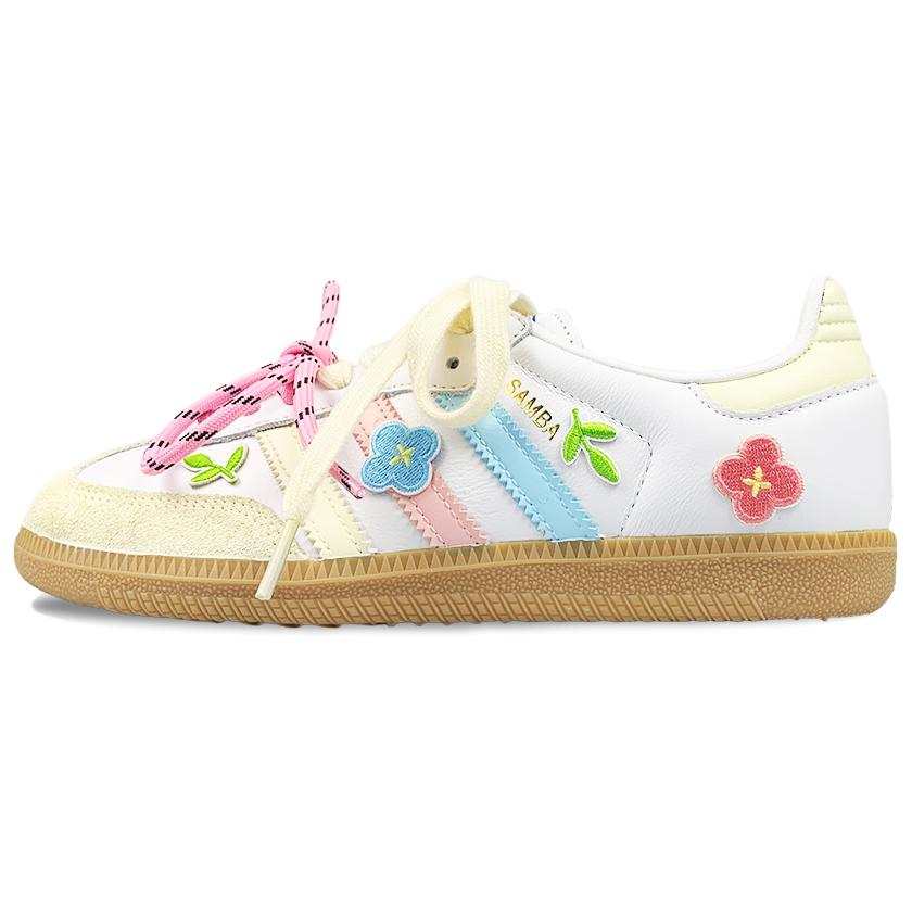 Adidas Originals SAMBA OG German Army Trainers Unisex Low Top White/Yellow/Pink/Blue