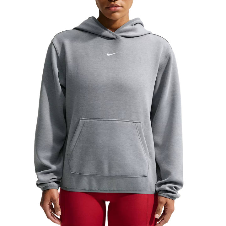 Nike Nike Dri FIT Sport Sweatshirts Women's Smoke Gray/Stone Pine Gray/White Hooded Non Detachable Moderate