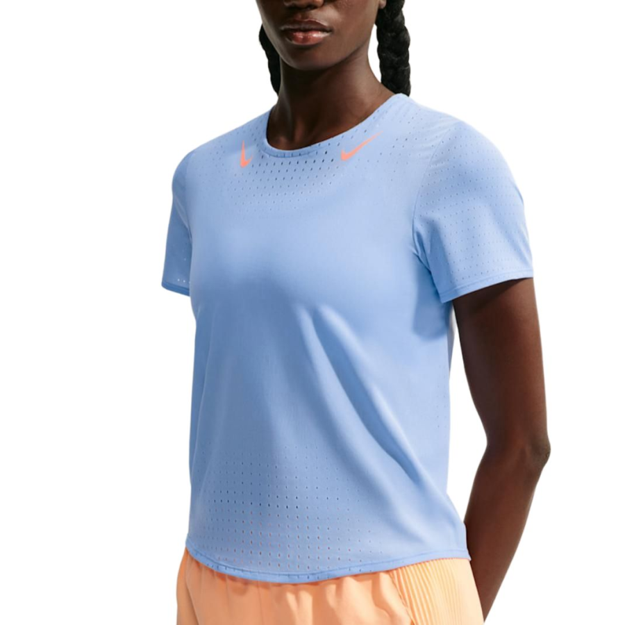 Nike Nike AEROSWIFT Running T Shirts Women's Aluminum/Atomic Powder Crew Neck