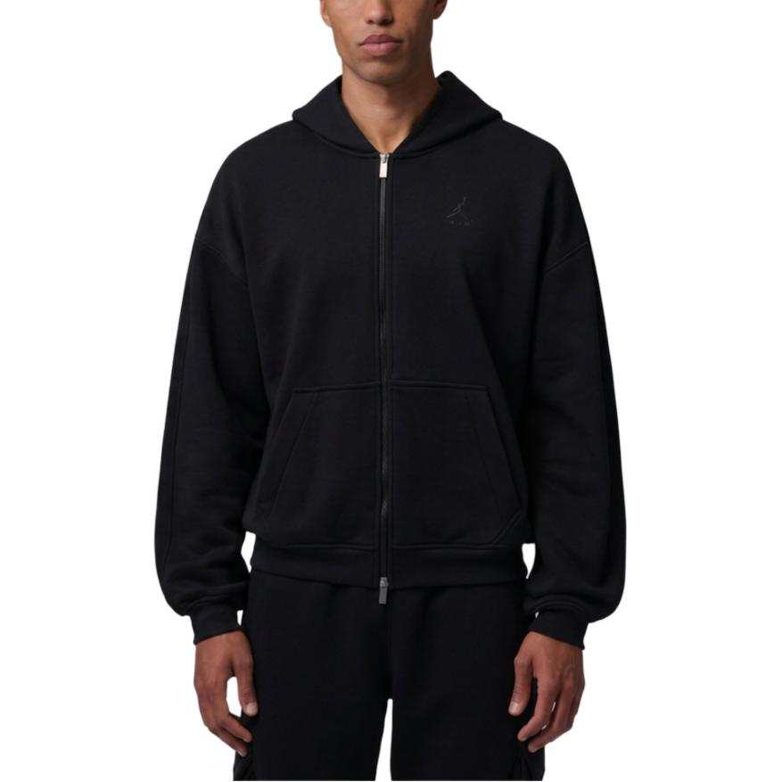 Jordan Jordan Brooklyn Fleece Tops Men's Black/Dark Smoke Gray Hooded Non Detachable Moderate