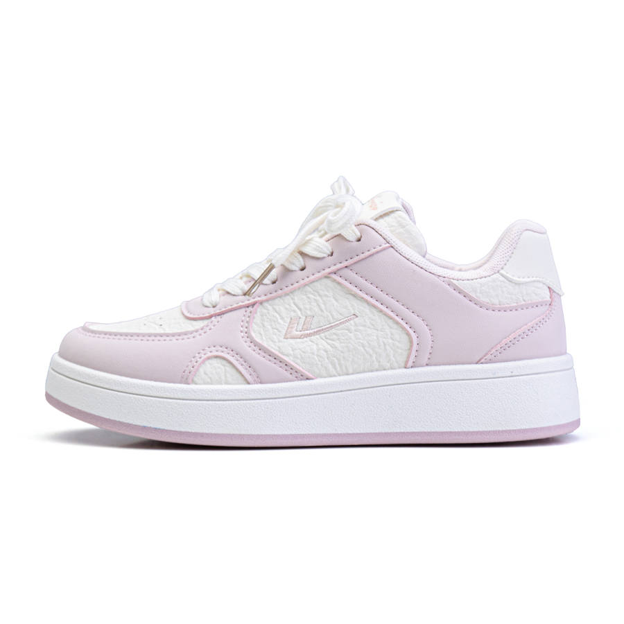 WARRIOR Coverage Height Increasing Abrasion Resistant Lightweight Low top Skateboard Shoes Women's Beige Pink