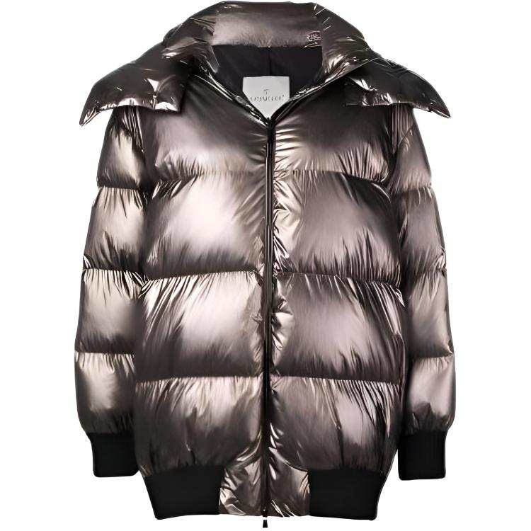 Moncler Down Jackets Women's Tea Brown Hooded Non Detachable Moderate Other