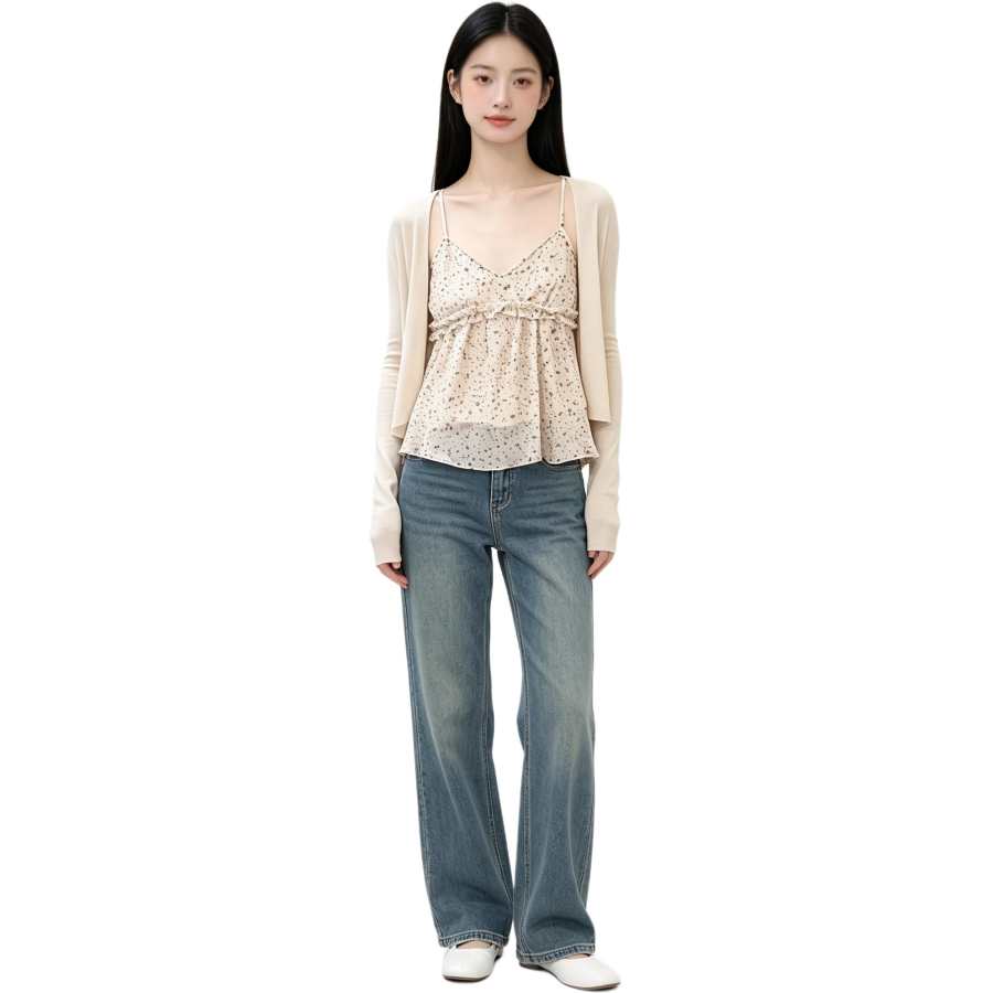 MARIE·COCO Knitwear Women's Top V Neck Moderate A Line