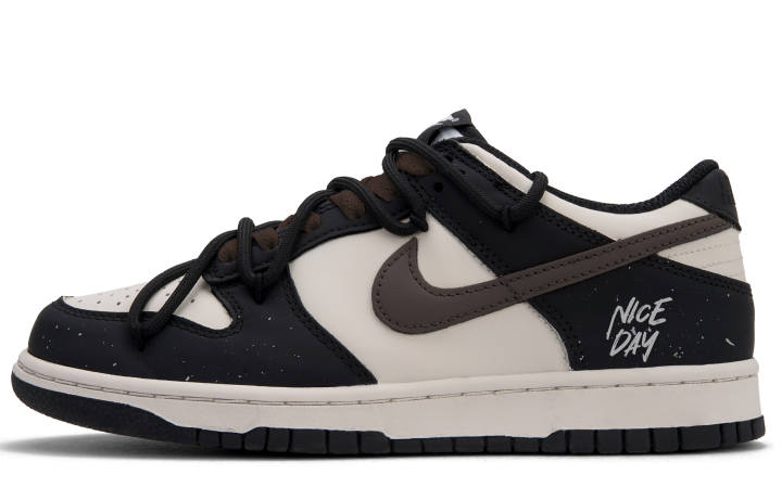 Nike Nike Dunk Skateboard Shoes Unisex Low Top Black Brown