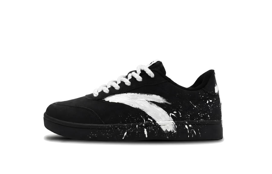 ANTA Active Skateboard Shoes Men's Low Top Black & White