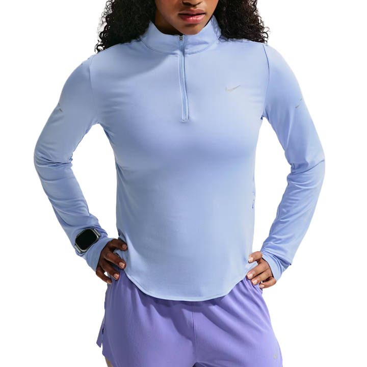 Nike Nike DRI FIT UV Running T Shirts Women's Aluminum Stand Collar
