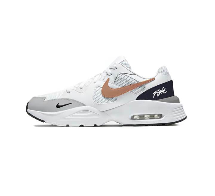 Nike Nike Air Max Fusion Running Shoes Unisex Low Top White Gray Copper & Navy Blue Patchwork
