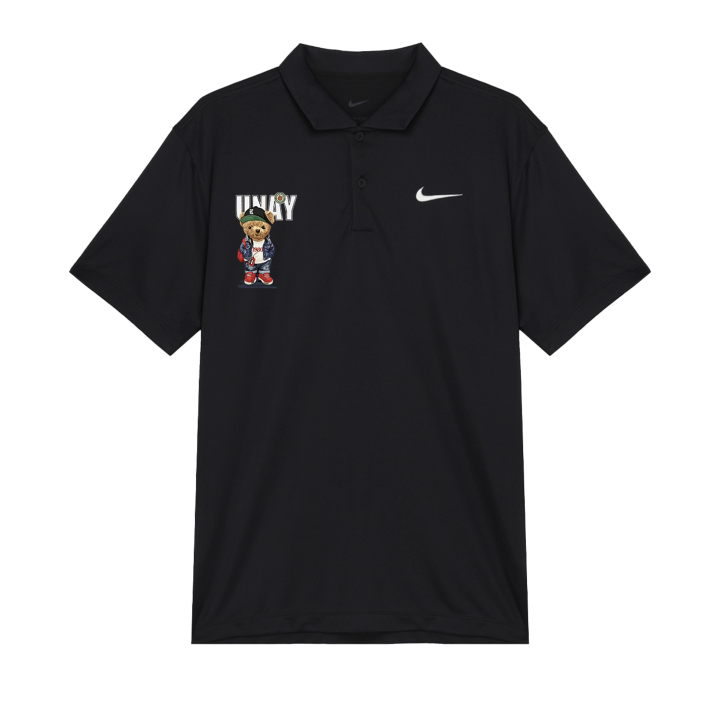 Nike Nike Polo Shirts Unisex Black Polo Collar Moderate Straight Fit