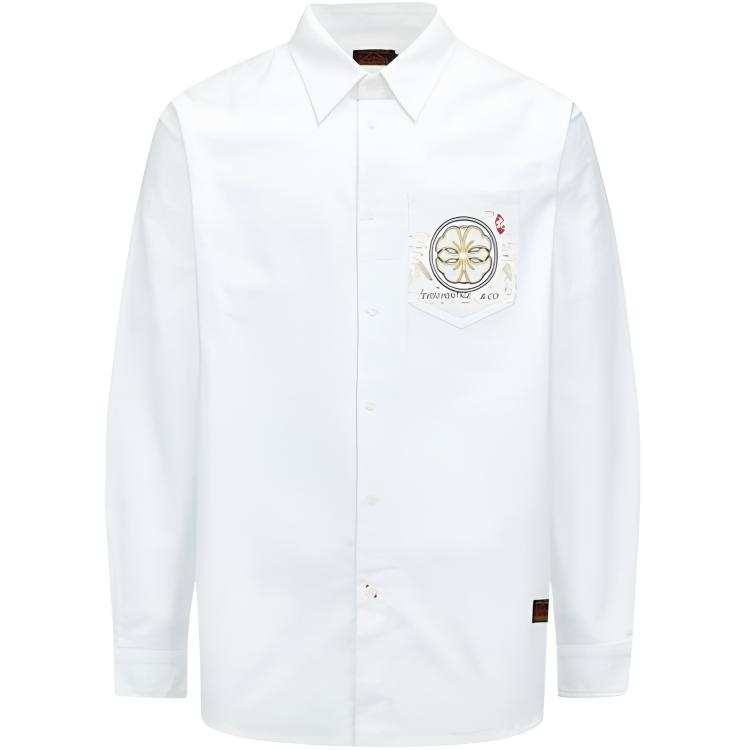 EVISU EVISU Shirts Men's White Lapel Moderate Other