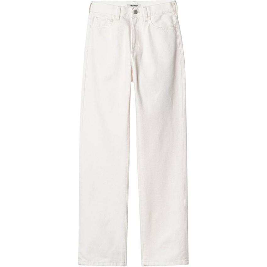 Carhartt WIP Jeans Women's White Moderate Straight Fit Pants