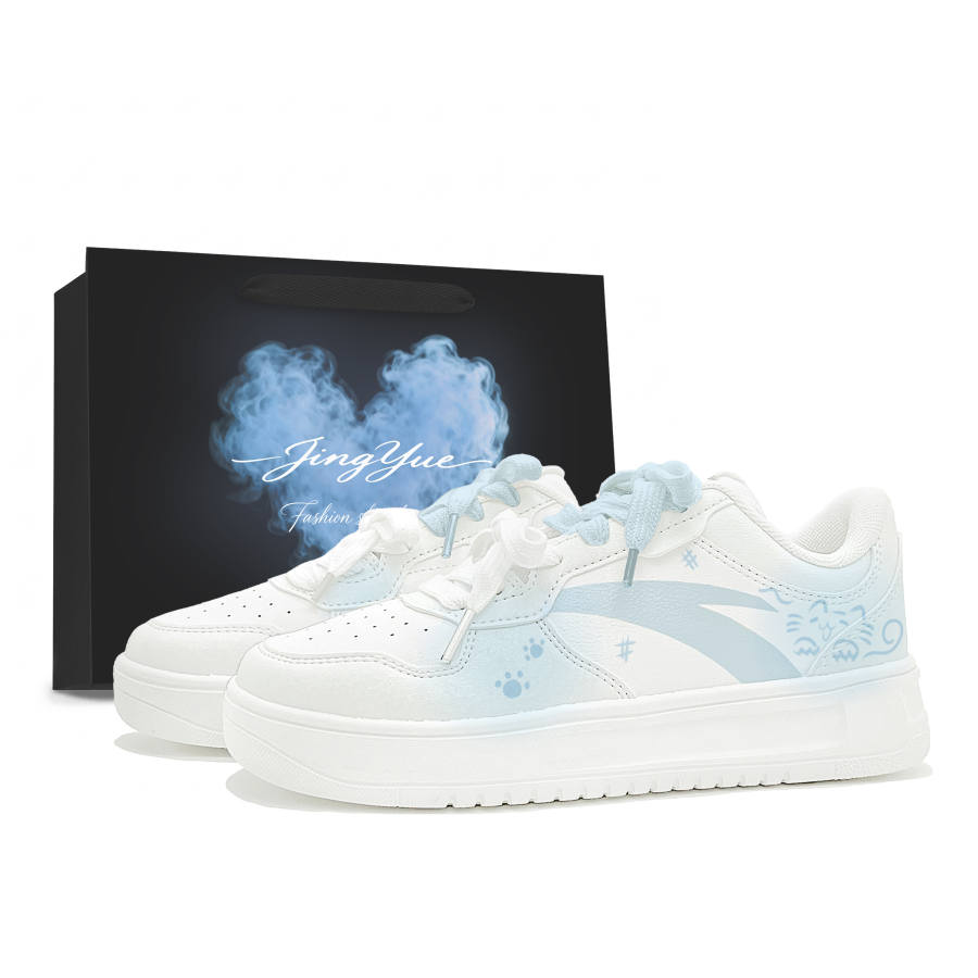 ANTA Easy Skateboard Shoes Women's Low Top Light Blue