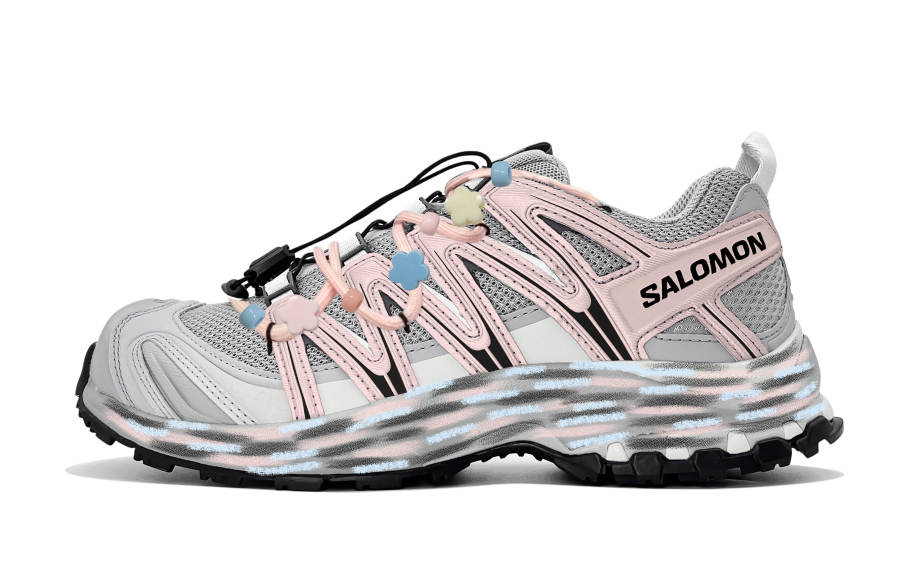 SALOMON XA PRO 3D Running Shoes Unisex Low Top Gray/Pink