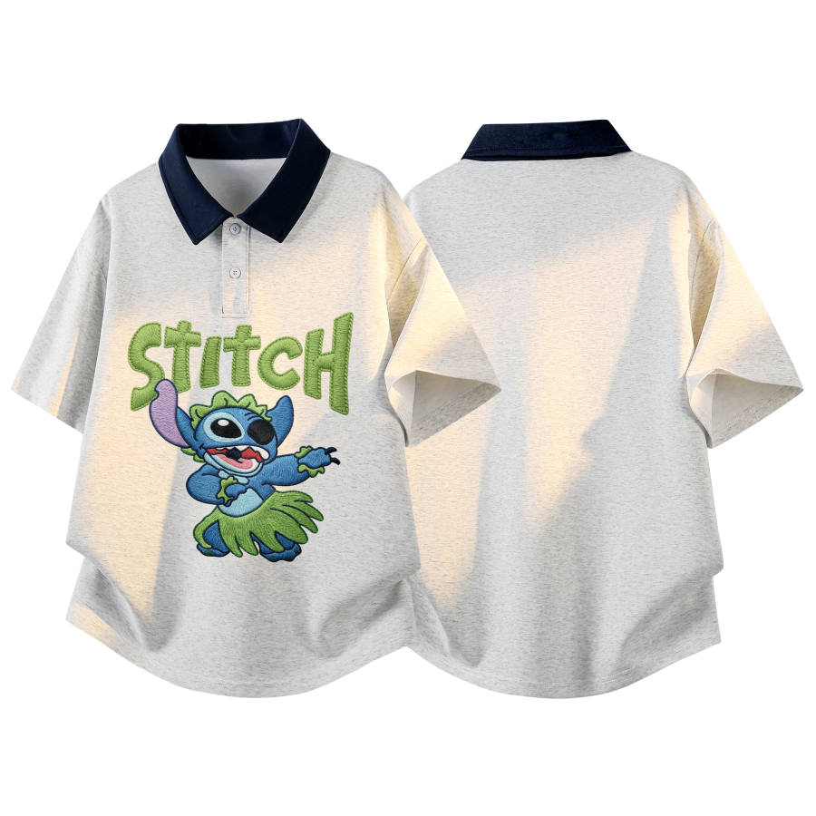 Disney Polo Shirts Unisex Polo Collar Thin Straight Fit