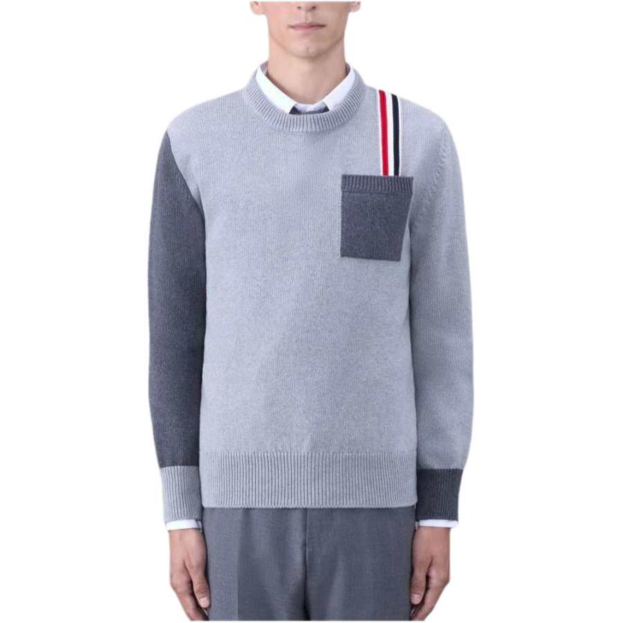 THOM BROWNE THOM BROWNE Funmix RWB-Stripe Crewneck Jumper