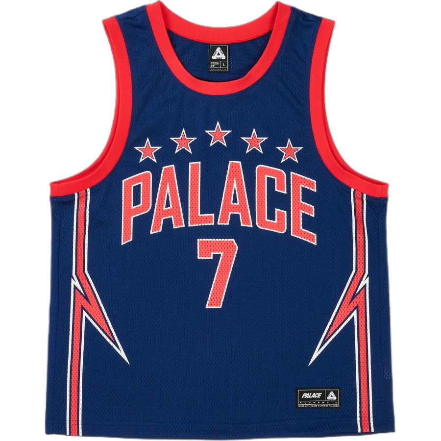 PALACE SS26 DROP8 LIGHTNING BASKETBALL VEST NAVY/RED Basketball Jersey Unisex