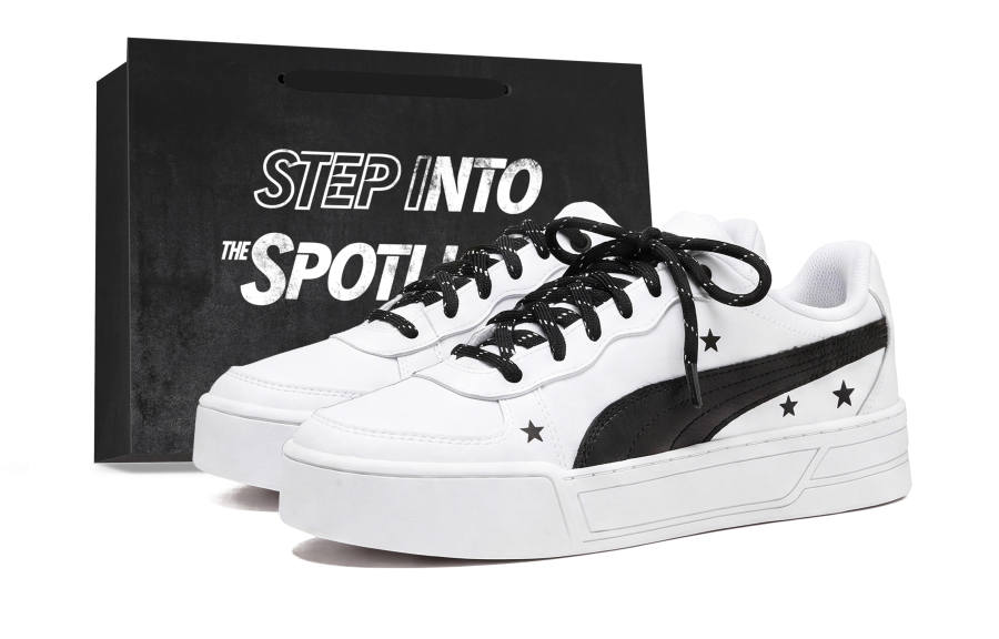 PUMA Skye Skateboard Shoes Unisex Low Top White/Black