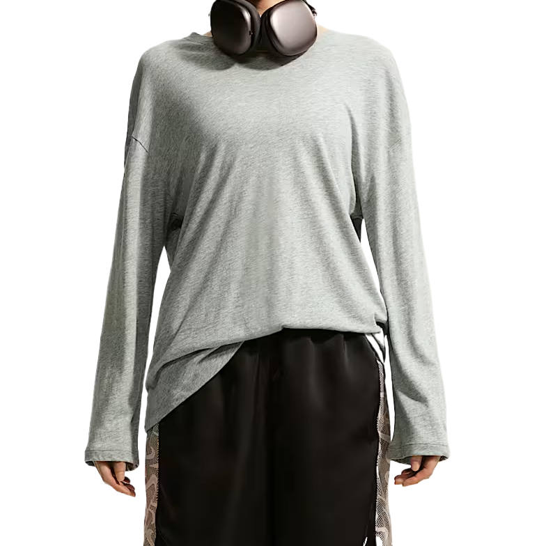 Nike Nike Sportswear T Shirts Women's Toned Dark Gray/Particle Gray Crew Neck Moderate