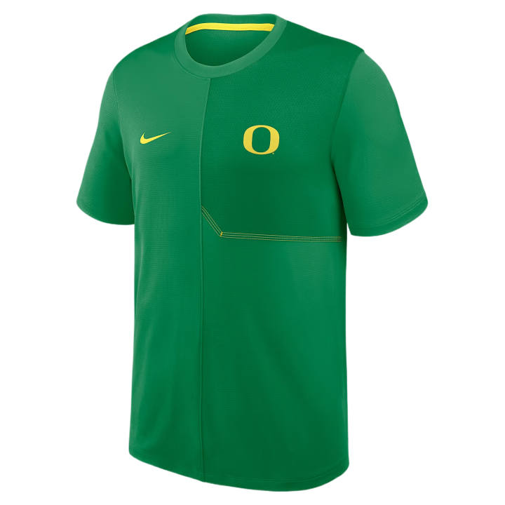 Nike Nike Dri Fit College T Shirts Men's Apple Green/Yellow Strike Crew Neck