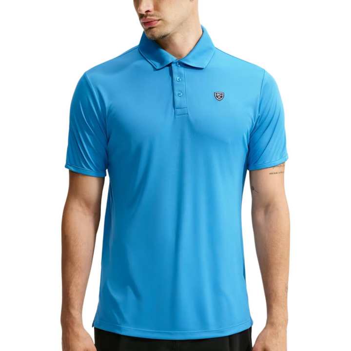 Nike Nike Golf Clothing Men's Aurora Blue/White Polo Collar Moderate