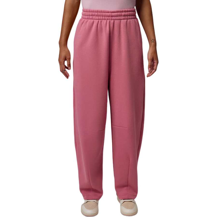Jordan Jordan Brooklyn Fleece Pants Women's Desert Berry Moderate Wide Leg Pants