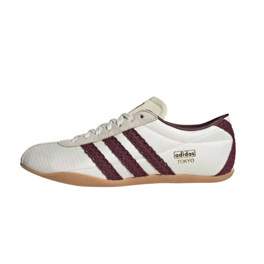 Adidas Originals Tokyo Skateboard Shoes Women's Low Top Ecru/Burgundy/Light Brown