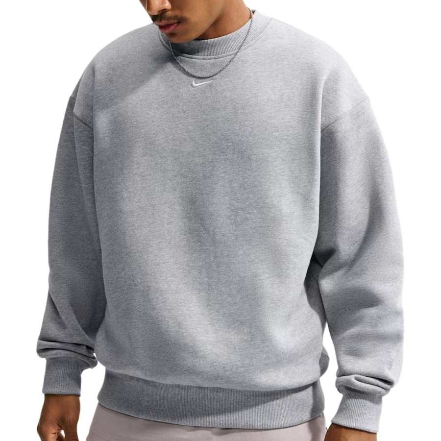 Nike Nike Swoosh Sweatshirts Men's Dark Gray/Sail White Crew Neck Moderate