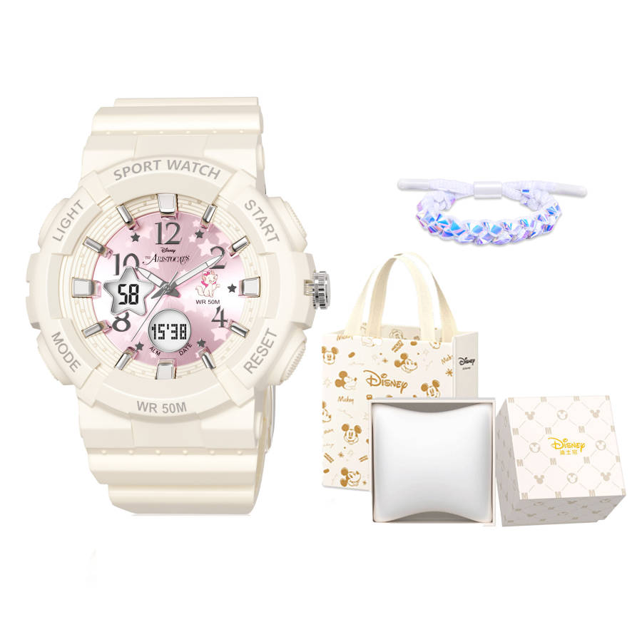 Disney Electronic+Quartz Movement TPU Strap Watch Women's Watch Pink Watch Dial