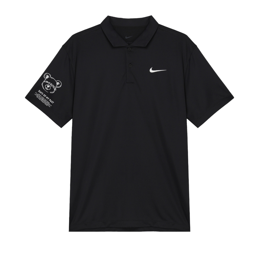 Nike Nike Polo Shirts Unisex Black Polo Collar Moderate Straight Fit