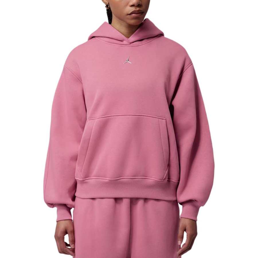 Jordan Jordan Brooklyn Sweatshirts Women's Desert Berry Hooded Non Detachable Moderate Straight Fit