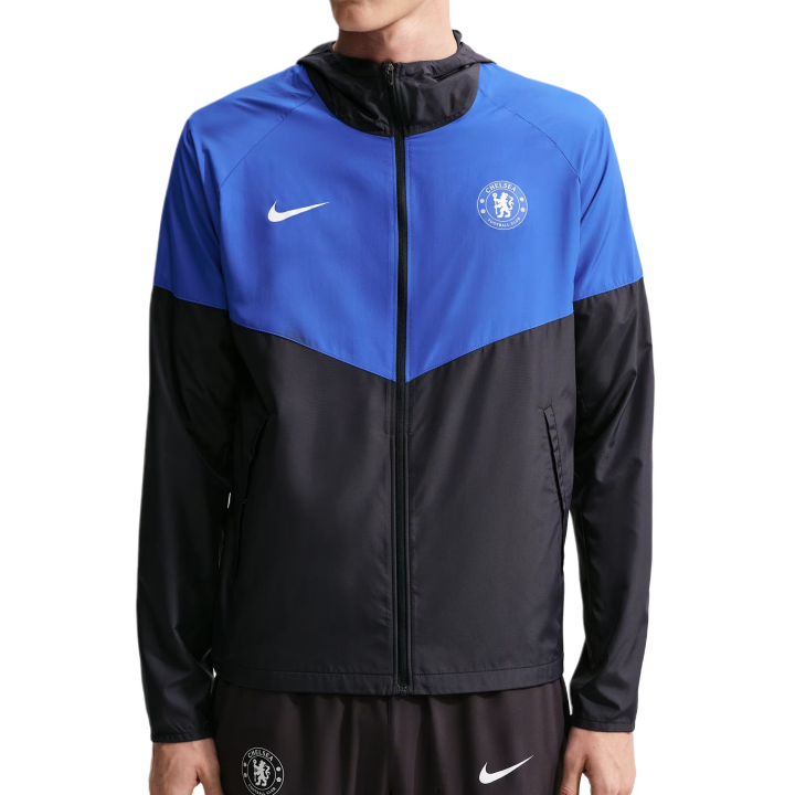 Nike Nike FC Jackets Men's Asphalt Blue/Bright Blue/White Hooded Non Detachable Moderate