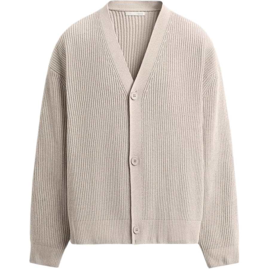ZARA Sweaters Men's White V Neck Moderate Straight Fit