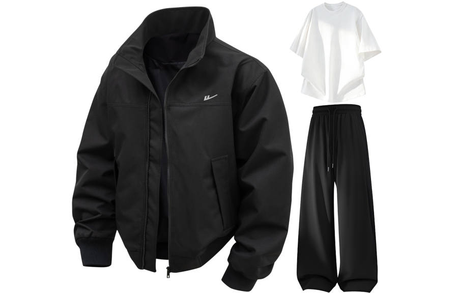 WARRIOR Casual Sportswear Unisex Stand Collar Moderate