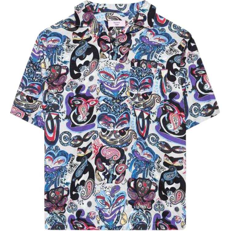 Martine Rose Mix-Print Buttoned Short-Sleeved Shirt