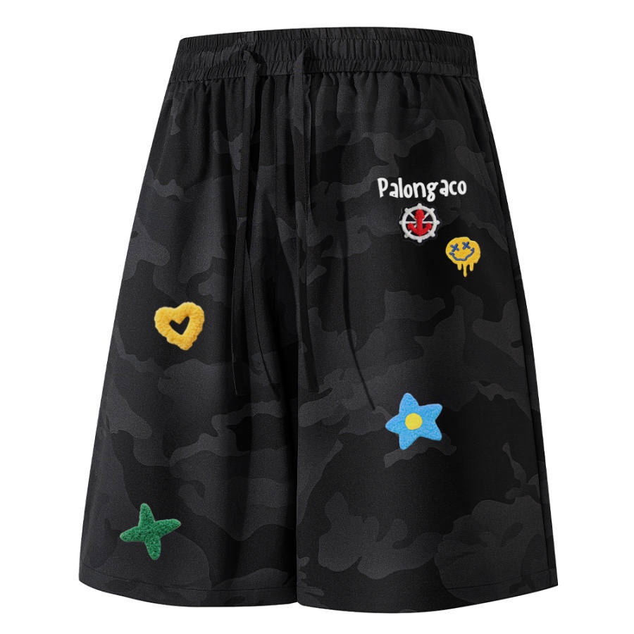 PAL ONGACO Casual Shorts Unisex Thin Straight Fit Pants