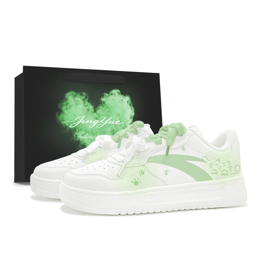 ANTA Easy Skateboard Shoes Women's Low Top Light Green