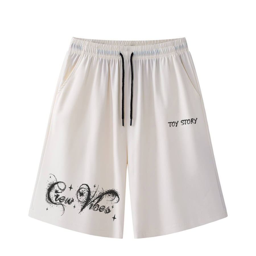 Disney Casual Shorts Unisex Thin Straight Fit Pants