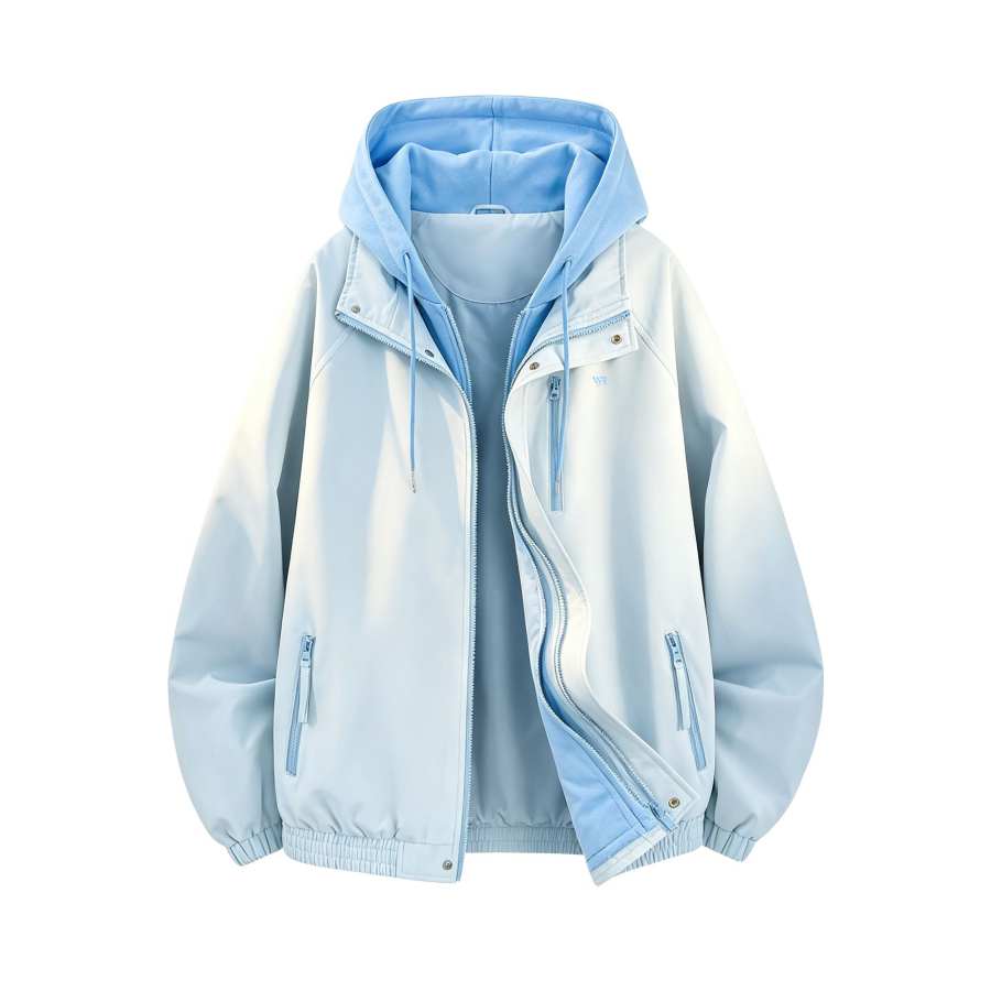 WARRIOR Windbreaker Jackets Unisex Hooded Non Detachable Moderate Straight Fit