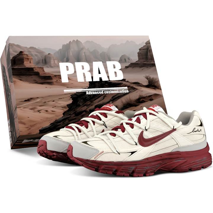 Nike Nike Initiator Running Shoes Unisex Low Top Beige/Red
