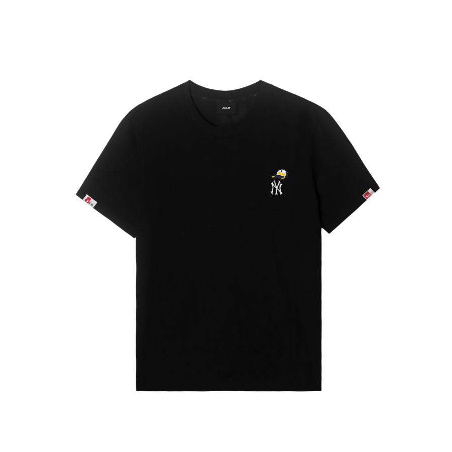 MLB T Shirts Unisex New York Yankees/Black Crew Neck Moderate Straight Fit