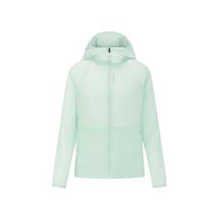 SALOMON Running Jackets Women's Aqua Green Hooded Non Detachable Moderate