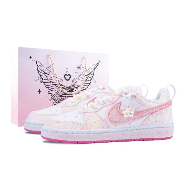 Nike Nike Court Borough Skateboard Shoes Women's Low Top Pink/White