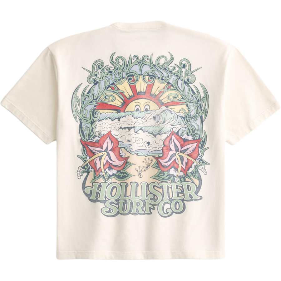 Hollister/ T Shirts Men's Butter Crew Neck Thickened