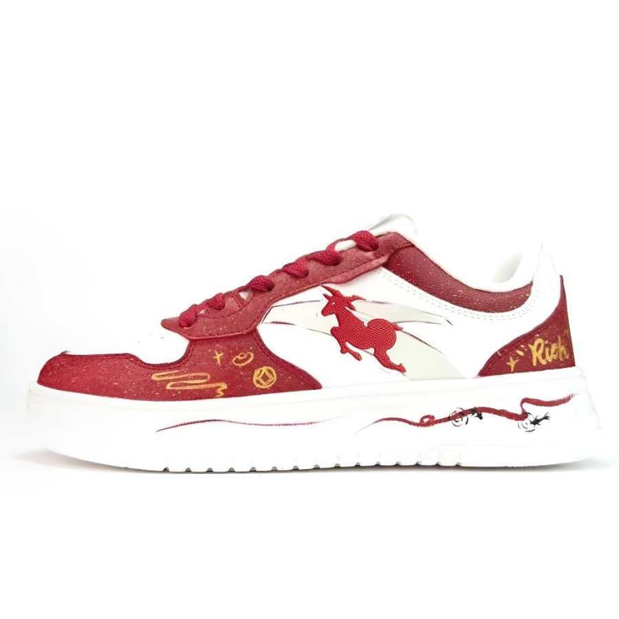 ANTA Easy Skateboard Shoes Unisex Low Top Gold