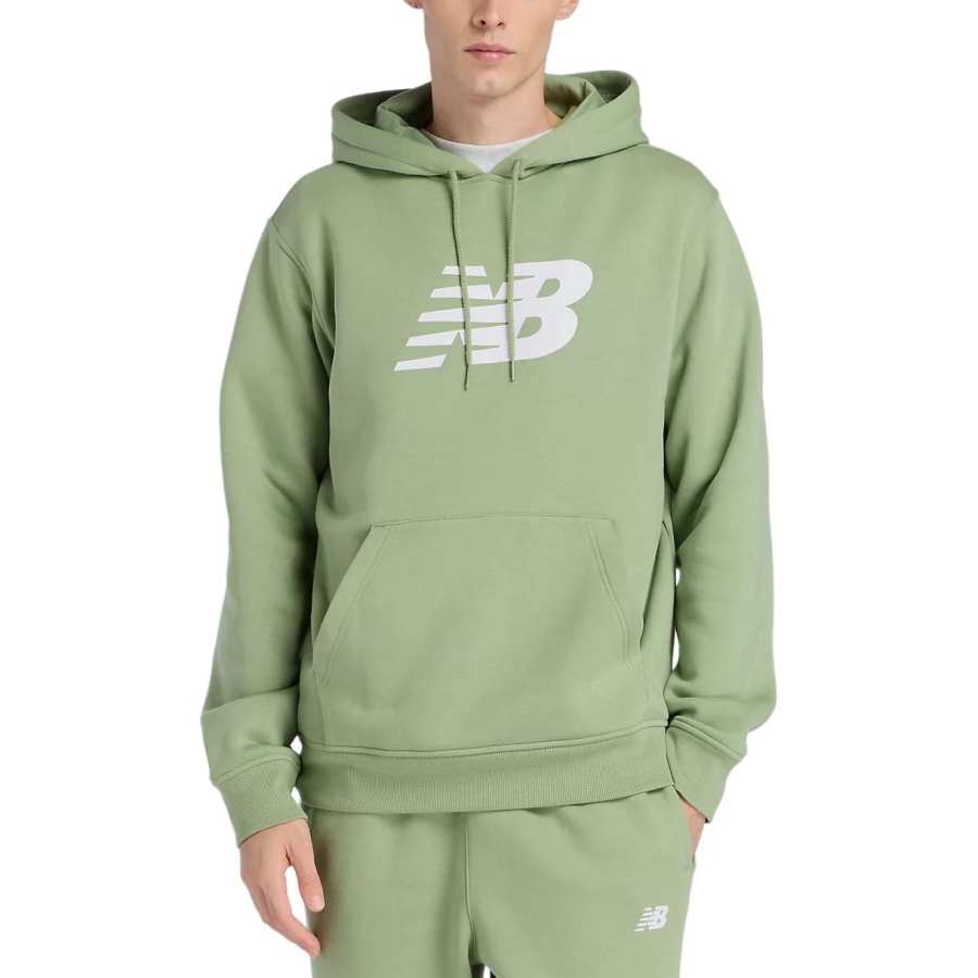 New Balance New Balance Sport Core Sweatshirts Men's Green Hooded Non Detachable Moderate Straight Fit