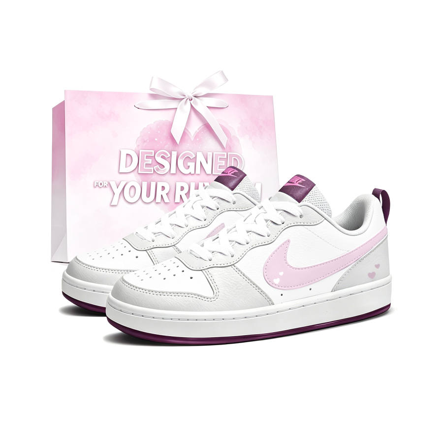 Nike Nike Court Borough Skateboard Shoes Women's Low Top Pink
