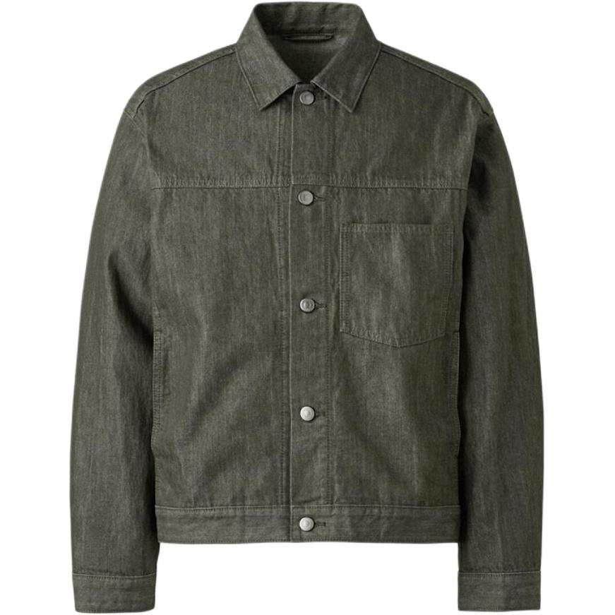 UNIQLO C Collection Denim Jackets Men's Dark Olive Moderate
